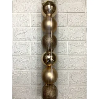 Bola Lisa Fosca Glitter 6cm 9uni, 5cm 12uni e 4cm 15uni - Vermelho (6cm 9 unidades )