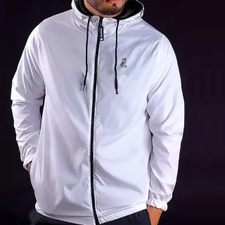 Corta Vento Masculino com Forro no Capuz e Cordão de Ajuste - Vermelha com Preta