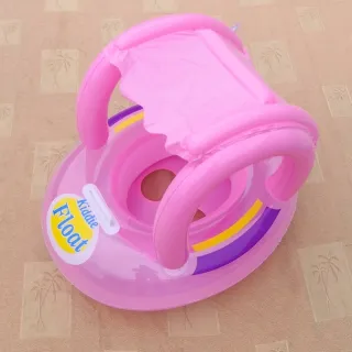 Boia Piscina Bebê Cobertura Rosa ou Azul - Fralda Infantil Bote - Azul
