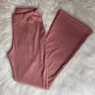 Malha Canelada 3D Flare Calça Adulto - Azul