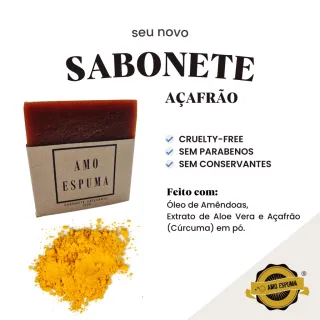 Redução de pelos com Sabonete de Açafrão - Único