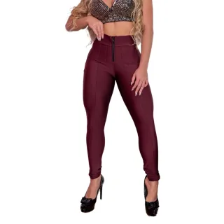 Cinta de Compressão Vinho para Calça Feminina Lipo - Preto