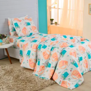 Lençol Solteiro Microfibra Estampada - Jogo de 02 Peças - Único