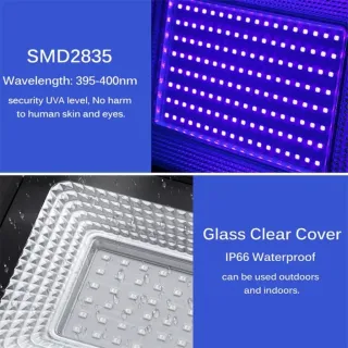 Luz Negra Ultravioleta 100w Refletor - Ideal para Plantas - R50W
