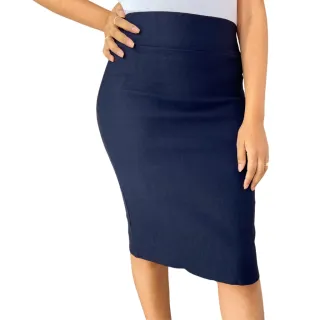 Tendência Social Saia Feminina Justa Midi Lápis de Bengaline