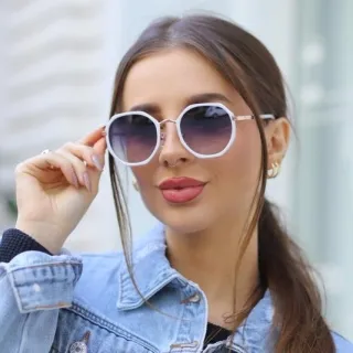 Óculos de sol Bali Feminino Unissex - Proteção UV 400 - Bali PRETO C/ DOURADO