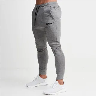 Personalizada Masculina Calça Moletom Para Academia e Treino Com Bolso - Cinza Escuro