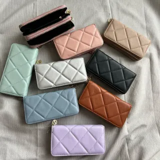 Bordada Feminina Carteira em 2 Zíper