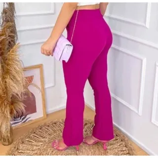 Flare feminina calça - Raryel - Roso pink