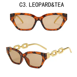 Moda Vintage para Gatos: Óculos de Sol Pequenos com Corrente - C2