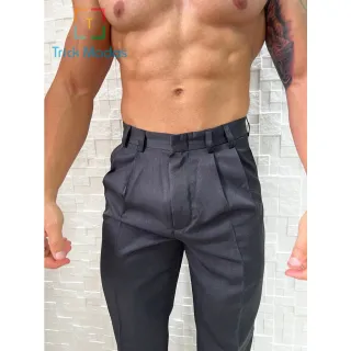 Calça Oxford Masculina Preta Barato - Tamanho 36 a 48 - 44