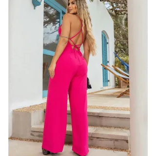 Tendência Verão 2022: Macacão Longo Alcinha Costa Nua P ao G - Verde Menta