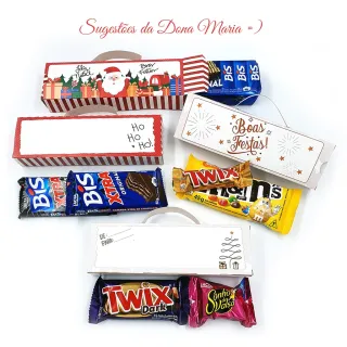 Embalagem de Natal - Monta Fácil Chocobox com Alça para Bis - 10 caixas