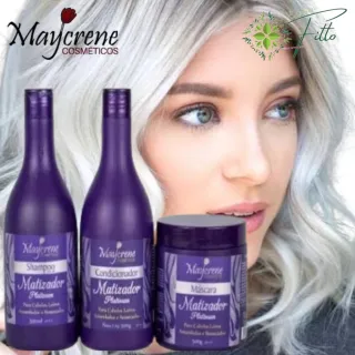 Maycrene Cosméticos - Kit Capilar Matizador Platinum - Pronta Entrega - Único