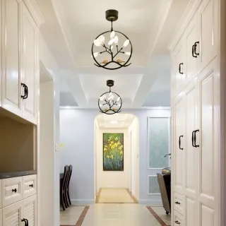 Pendente Cozinha Sala de Jantar Lustre Teto Luminária - A - Ouro