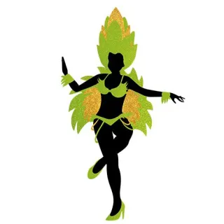 Decoração de Carnaval - Painel Silhueta Passista - Passista 01