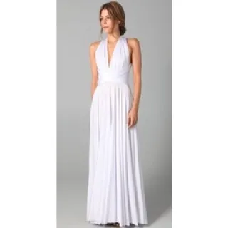 Shopee: Vestido Longo Feminino Multiuso para Festa Casamento Formatura - Marsala