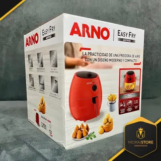 Fritadeira Arno Easy Fry Preta 3.3L Air Fryer 127V - Vermelha