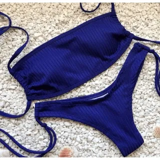 Moda Blogueira: Biquini Feminino Canelado Suplex Cropped Asa Delta - Onça Lilas