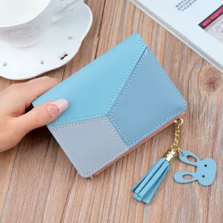 Forma Feminina Bloco de Cores com Zipper - Carteira de Mão - Rosa