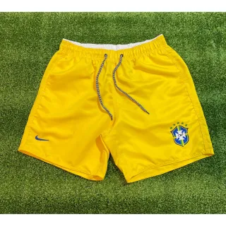 Short Copa do Mundo Tactel Bordado Seleção Brasileira Neymar - Verde Neon (liso)