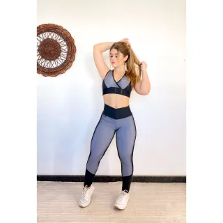 Conjunto Fitness Suplex Legging e Top para Ginástica - G