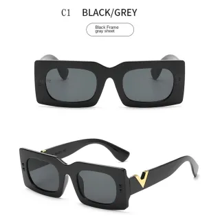 Óculos de Sol Quadrados Sobredimensionados: Moda Tendência V Decoração para Mulheres - C1