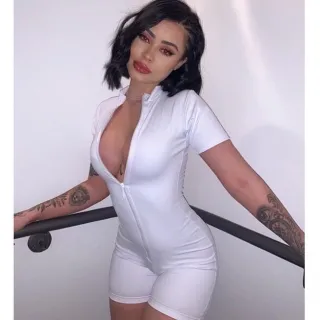 Verão Macaquinho Manga Longa Ziper Suplex Poliamida - Preto Suplex Manga Longa -202