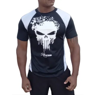 Camiseta Manga Curta Esportiva - Academia, Lazer, Corrida de Rua, Musculação - Branco