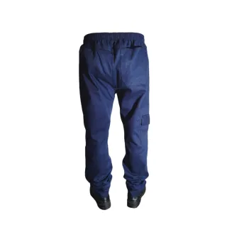 Costura Dupla Reforçada Calça de Trabalho em Brim Pesado - Azul Marinho