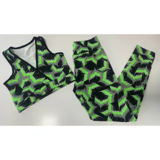 Conjunto de malhar fitness: calça legging e top cropped suplex - Estampa (DC) 13