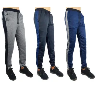 Fitness Calça Masculina Kit 2 Esporte Academia Moletom - 1 Preta 1 Azul