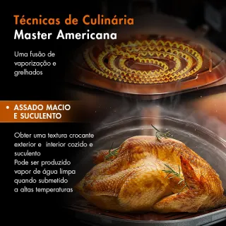 Air Fryer Gaabor Digital, Fritadeira Elétrica sem Óleo, 4.5L com Visor, 1450 W - 110v - Único