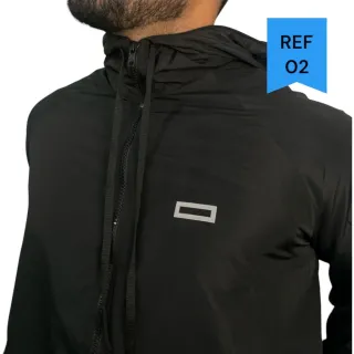 Impermeável Preto Masculina Semi Forrada Corta Vento - REF 03 PRETO