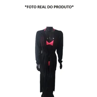 Manga longa verão: Saída de praia longa - Preto