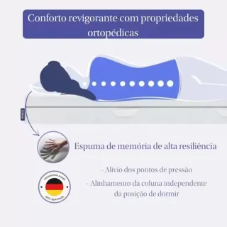 Barato Travesseiro Nasa Antialérgico Macio Branco - Único