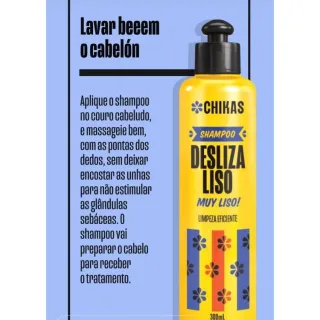 Tecnologia de Liso Duradouro - Kit Chikas Cosmeticos: Shampoo + Condicionador + Mascara + Finalizador - Único