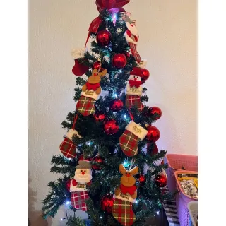 Pinheiro Canadense Verde Decoração Natal 150cm - Raryel - com decoração completa