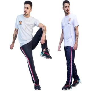 Uniforme Academia Tactel Adulto - 2 Calças Sem Forro - 1 PRETO-1 AZUL- MARINHO