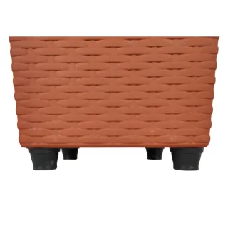 Vaso Decorativo com Planta Artificial de Folhagem - Decoração Ornamental - Telha 35cm