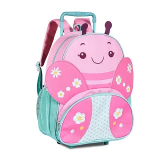 ENVIO IMEDIATO Mochila Infantil de Rodinhas Animais Clio Pets - JOANINHA