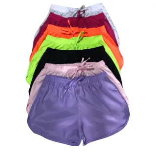 Bermuda Tactel Feminino Box - Leve e Confortável - Laranja