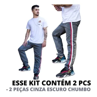 Uniforme Academia Tactel Adulto - 2 Calças Sem Forro - 1 PRETO-1 AZUL- MARINHO