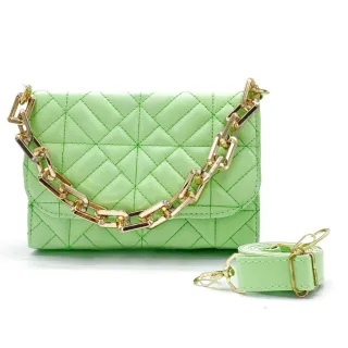 Alça de Mão e Transversal Bolsa Feminina Luxo com Corrente - luxo preta