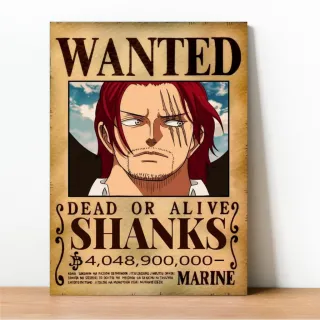 Coleção Exclusiva One Piece: Placa Decorativa Wanted Recompensa - 23
