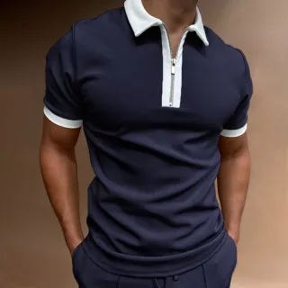 Camisa Polo Masculina de Verão Manga Curta Gola Torcida - L-04