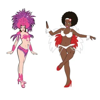 Decoração de Carnaval - Painel Glitter para Passistas - Passista 02