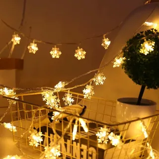 Festa de Natal: Cortina LED Snowflake 6 Metros - Prova d