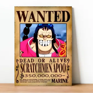 Coleção Exclusiva One Piece: Placa Decorativa Wanted Recompensa - 23
