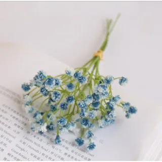 Capim Artificial Mini - Decoração Realista - Azul